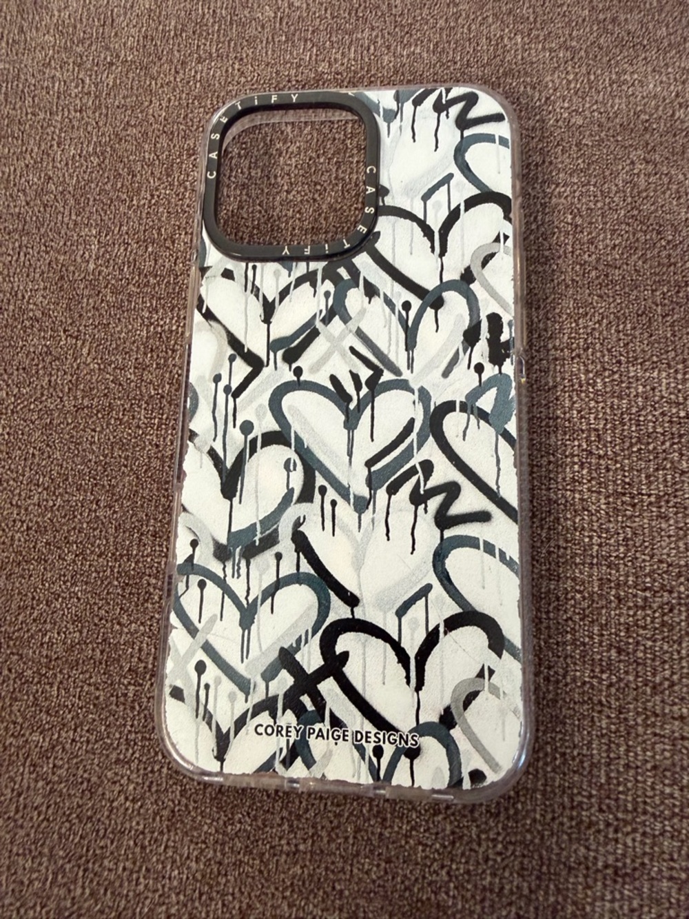 Casetify x Corey Paige Designs White Heart Graphic iPhone Case